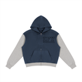 Colour Block Fleece Full Zip Hoodie