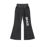 Flared Fleece Pants - Vintage Washed Gym Sweatpants | BRACE
