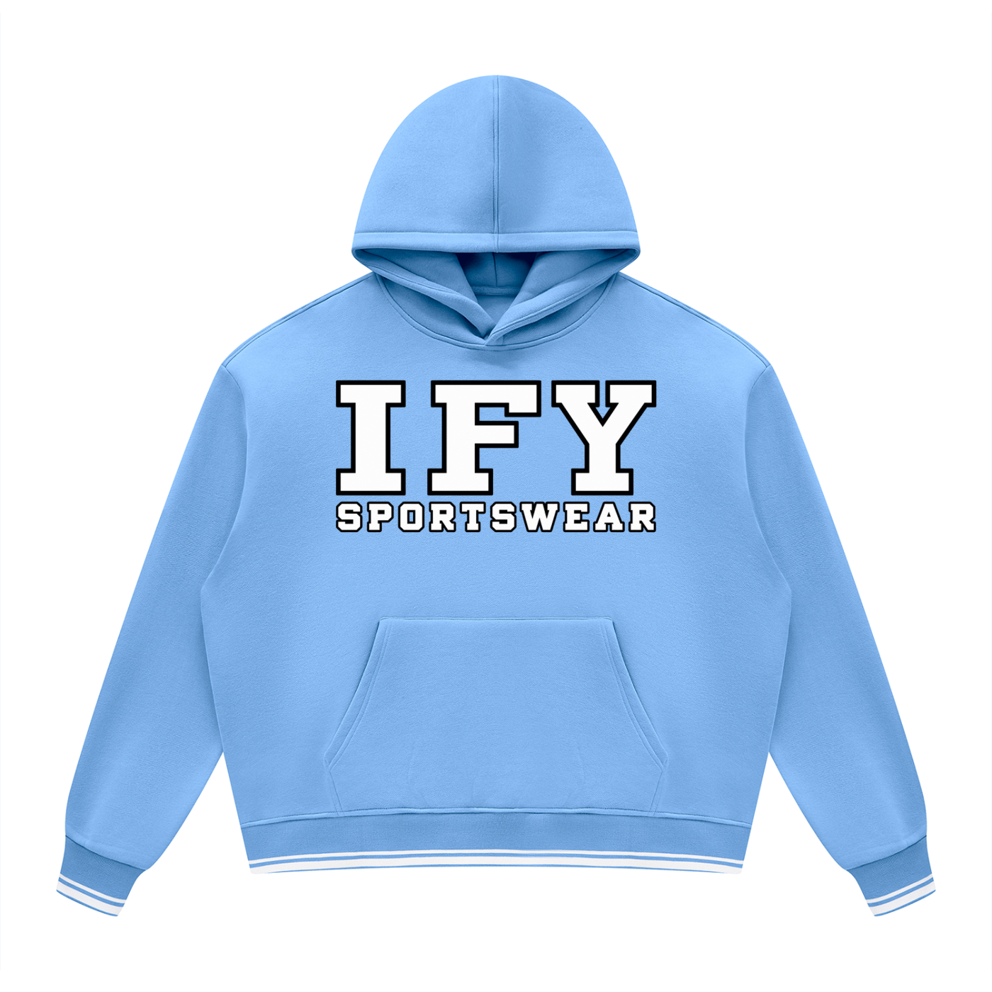 Unisex Oversized Color Block Fleece Hoodie