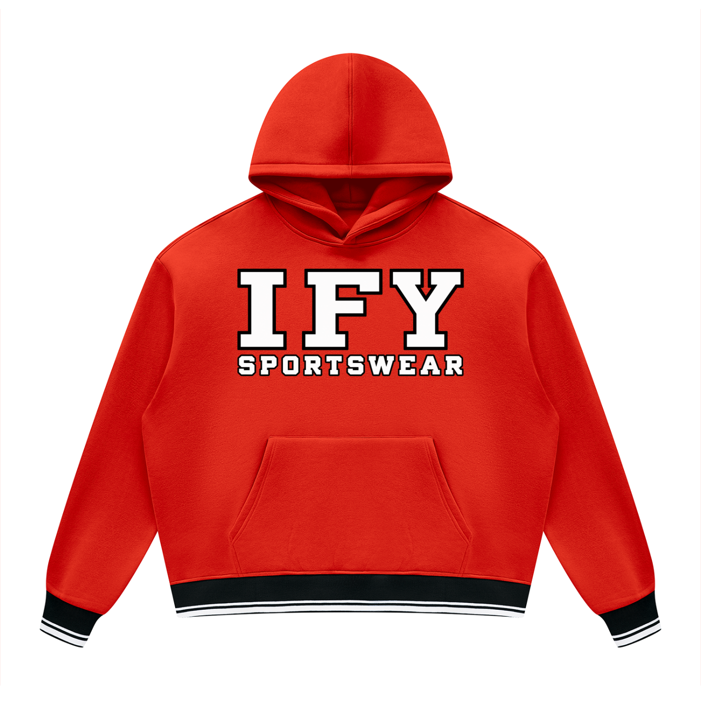 Unisex Oversized Color Block Fleece Hoodie