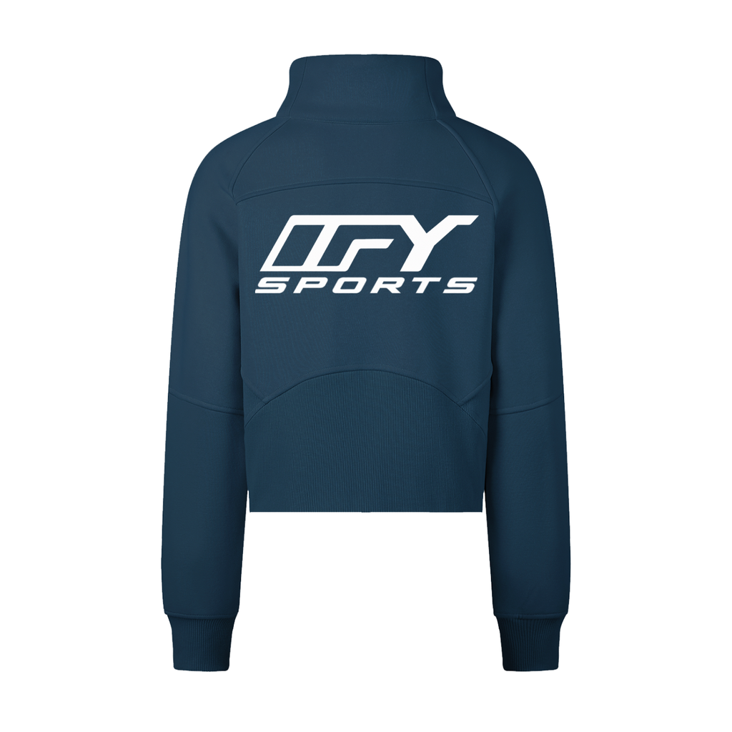 Cropped Half-Zip Sweatshirt