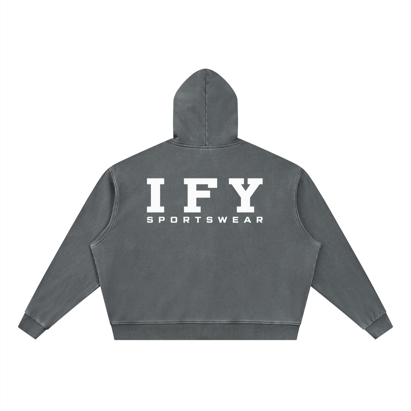 Unisex Vintage Wash Full Zip Boxy Hoodie