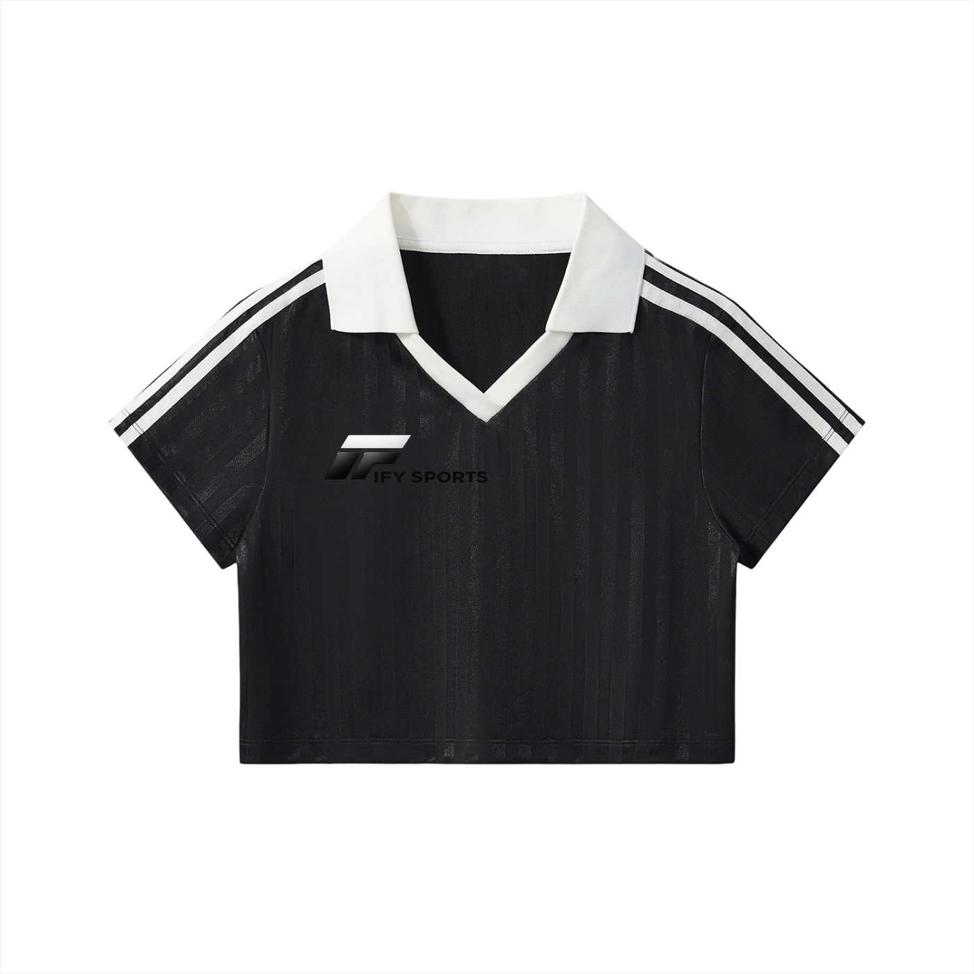 Stylish Cropped Jersey with Contrast Collar – Perfect for Effortless Everyday Chic