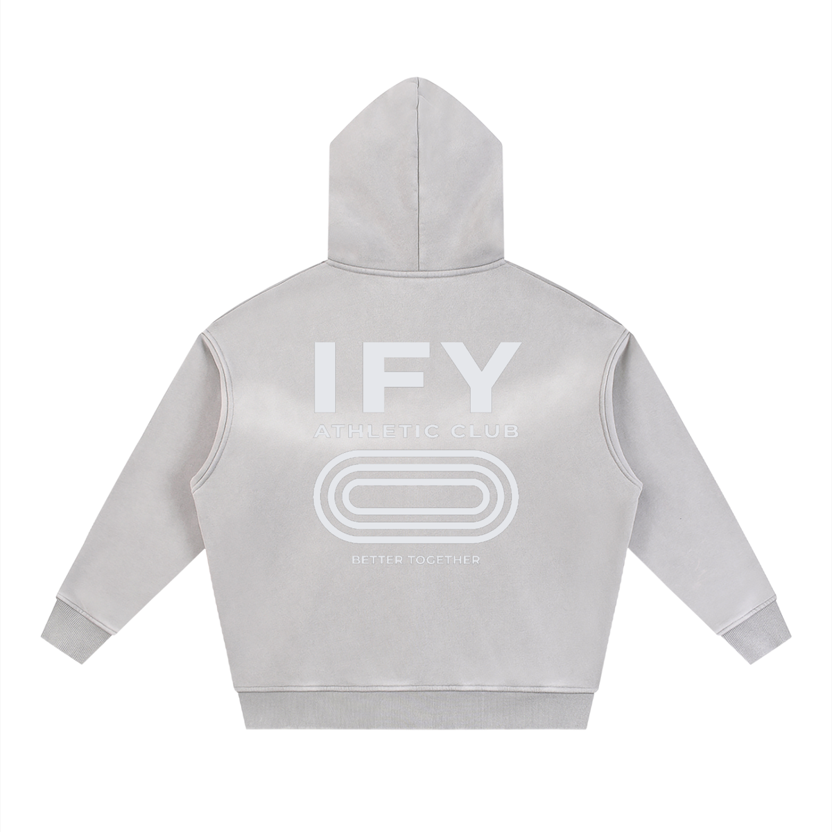 Sunfade Two-way Zipper Boxy Fleece Hoodie