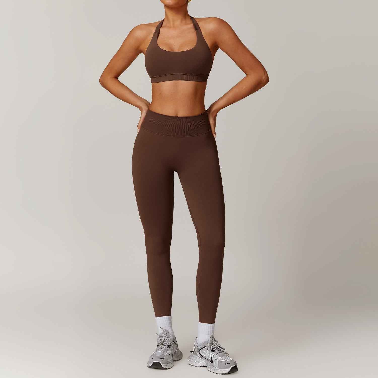 IFY Sports Stand Collar Zipper Yoga Exercise Running Outfit