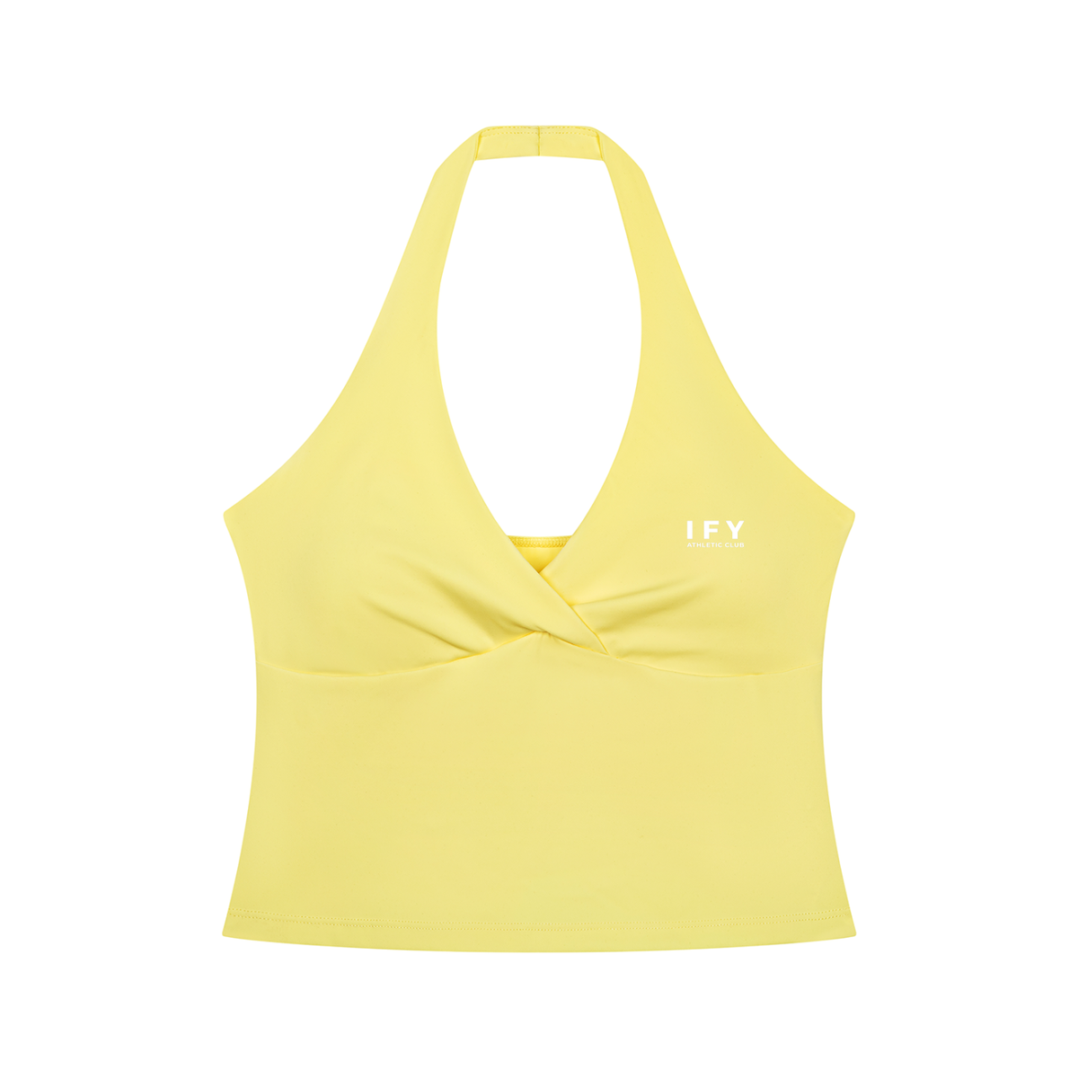 Ruched Halter Yoga Crop Top