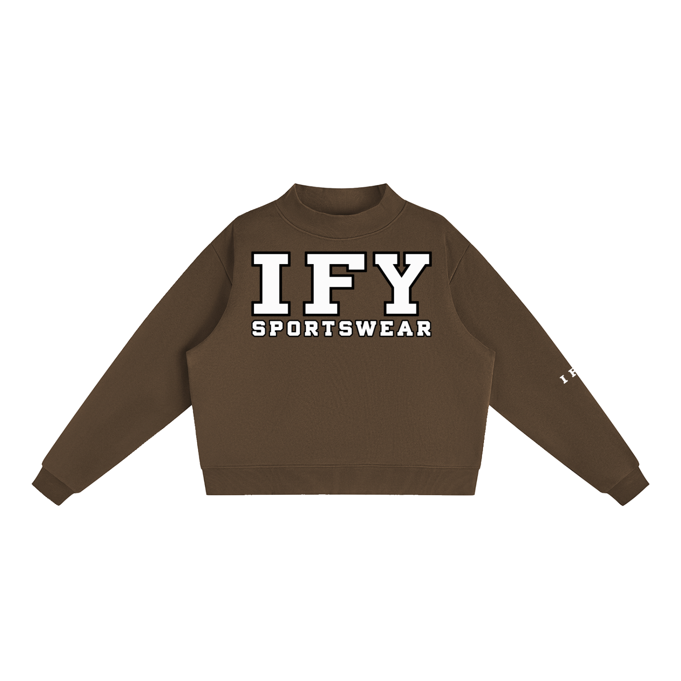 Essential Fleece Mock-Neck Crew Sweatshirt