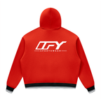 Unisex Oversized Color Block Fleece Hoodie
