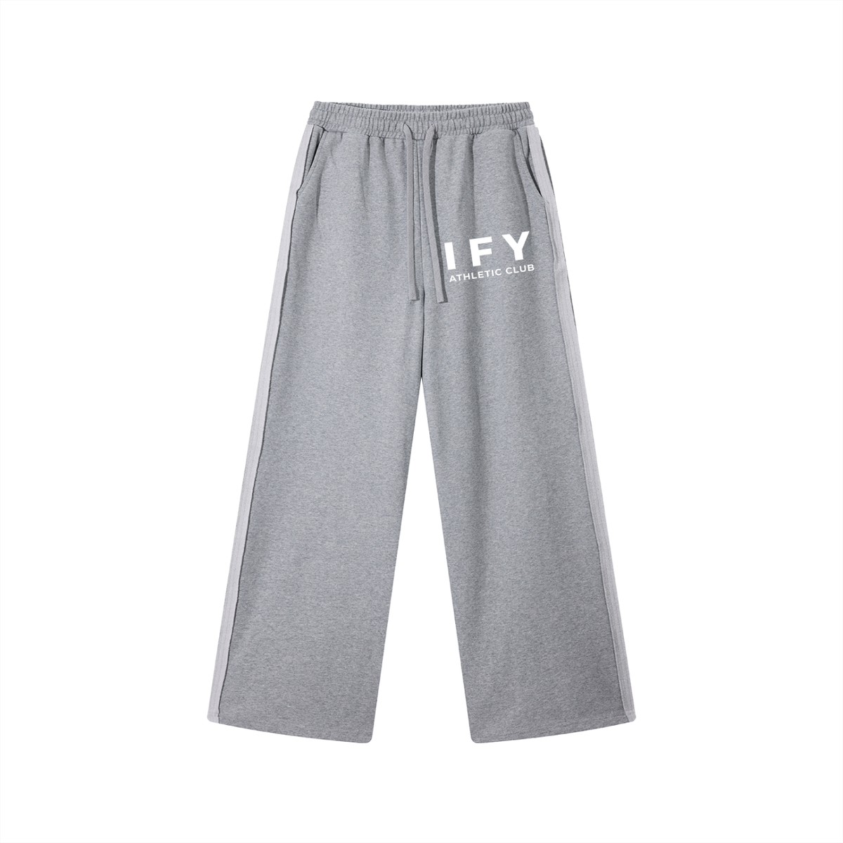 Contrast Tape Straight-Leg Sweatpants