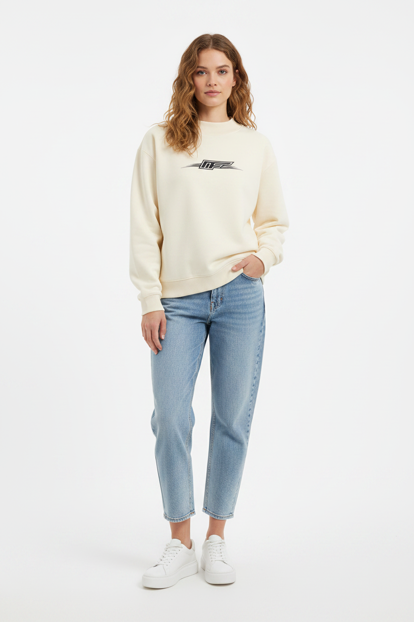 Elevate Your Style with Our Women's Fleece Mock-Neck Sweatshirt