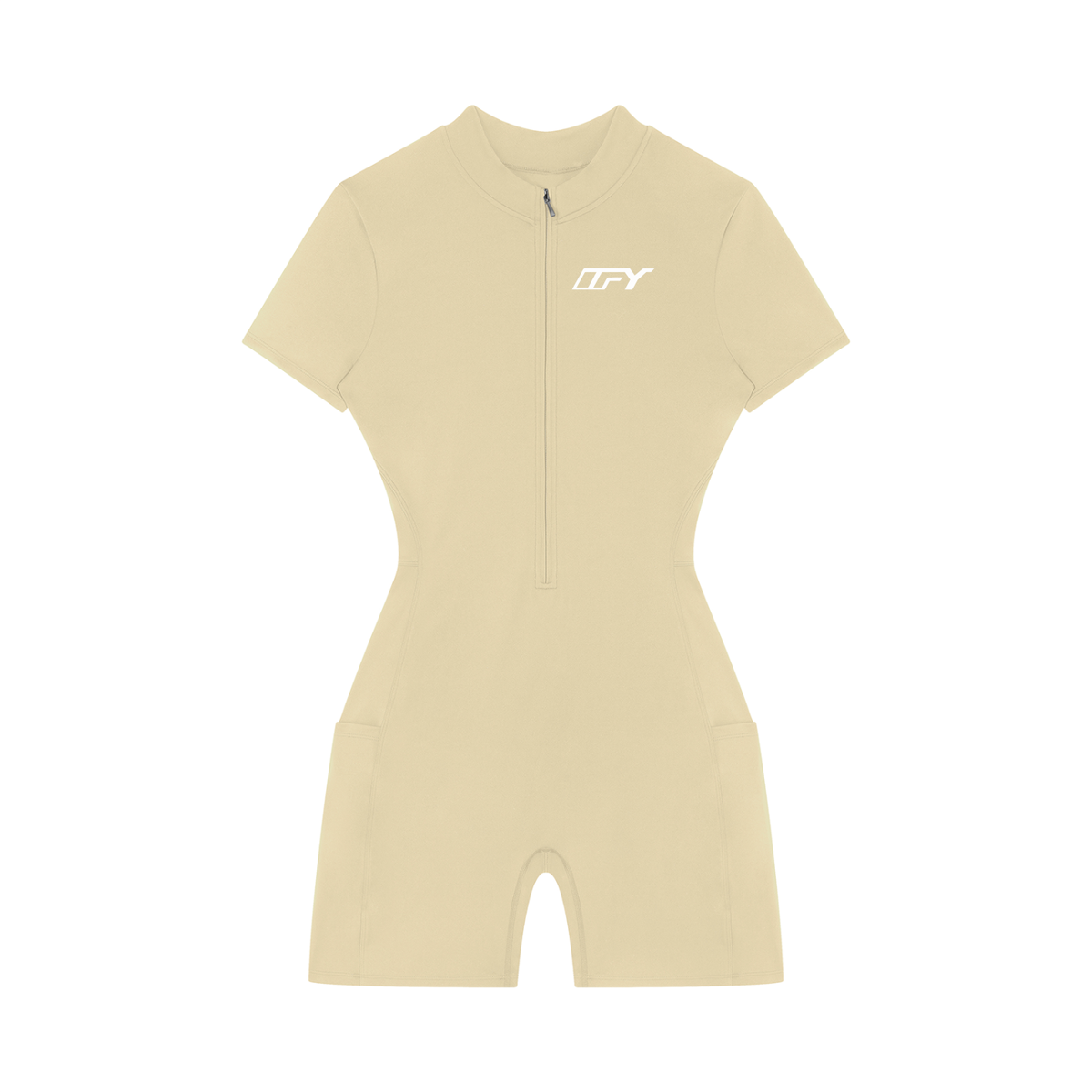 Women's Quarter-Zip Short Sleeve Romper