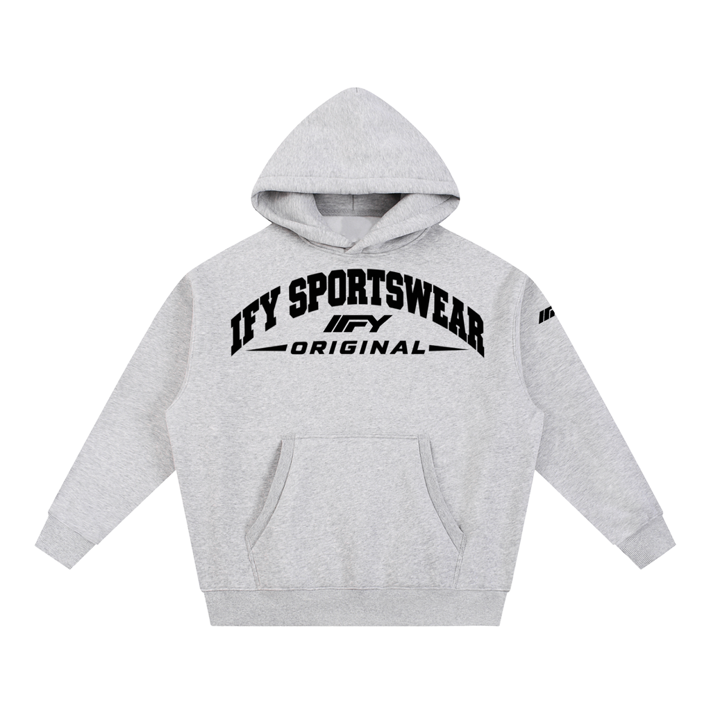 Oversized Boxy-Fit Fleece Hoodie