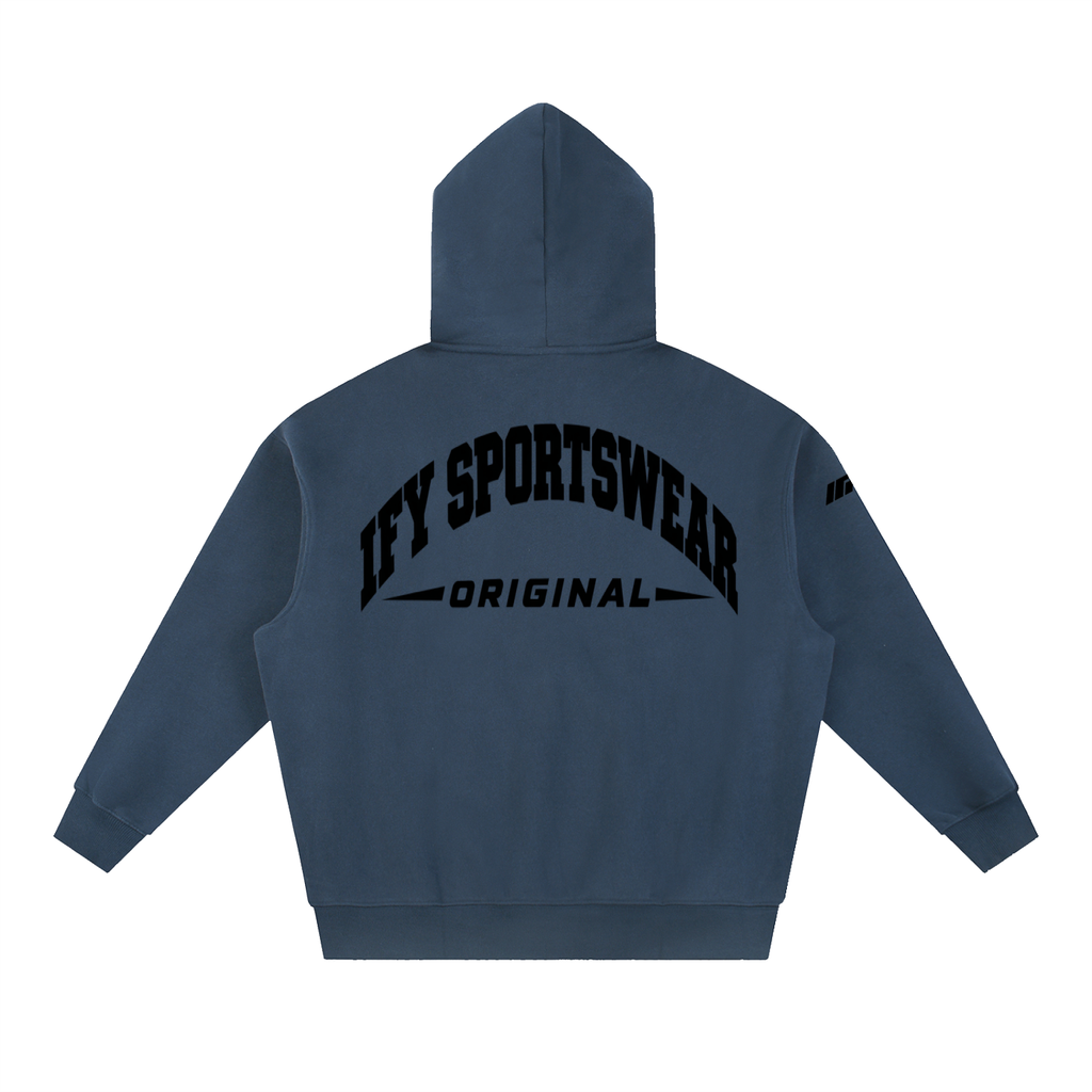 Oversized Boxy-Fit Fleece Hoodie