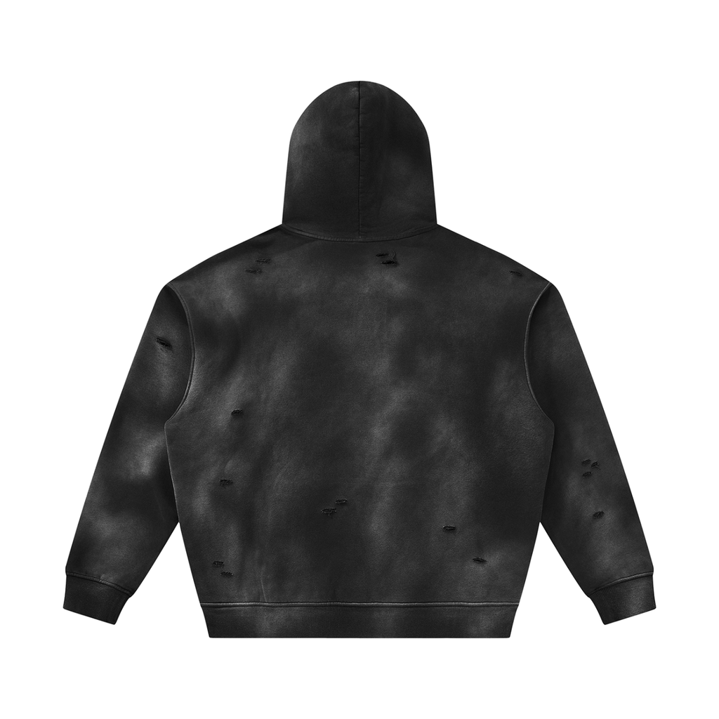 Unisex Frayed Fleece Hoodie for Ultimate Comfort and Style