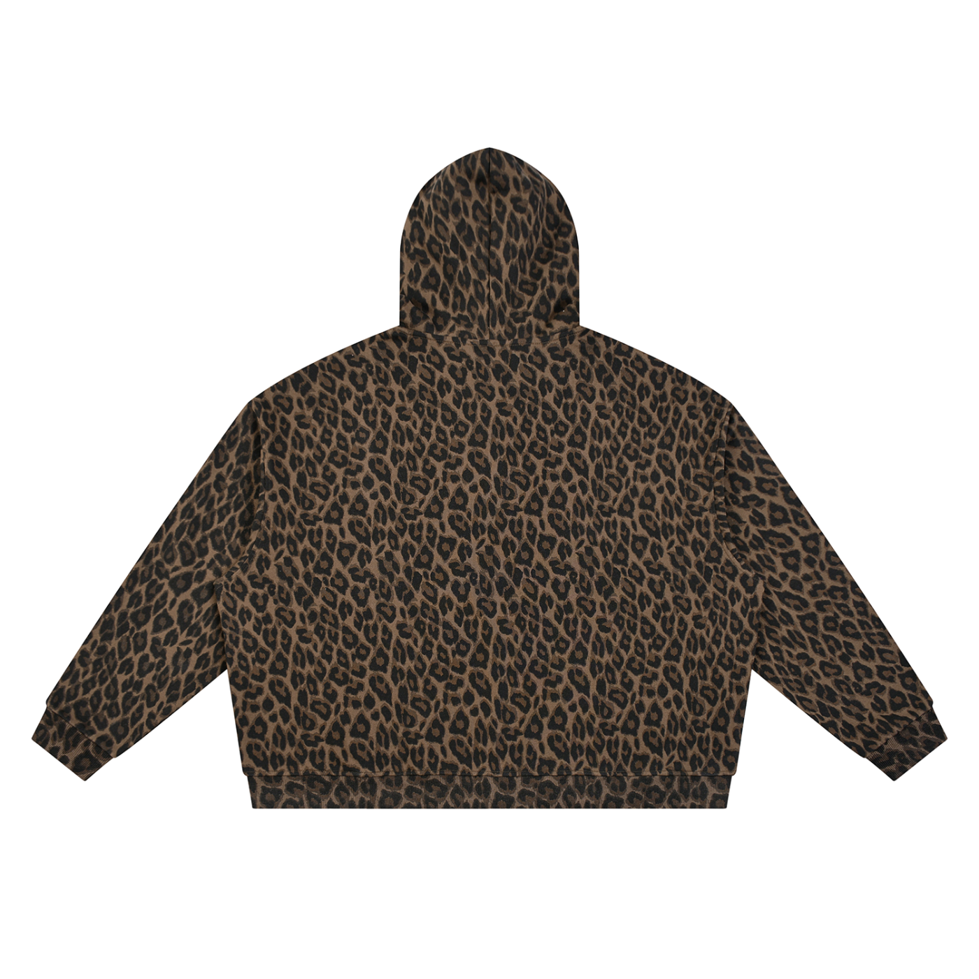 Unisex Leopard Full Zip Hoodie