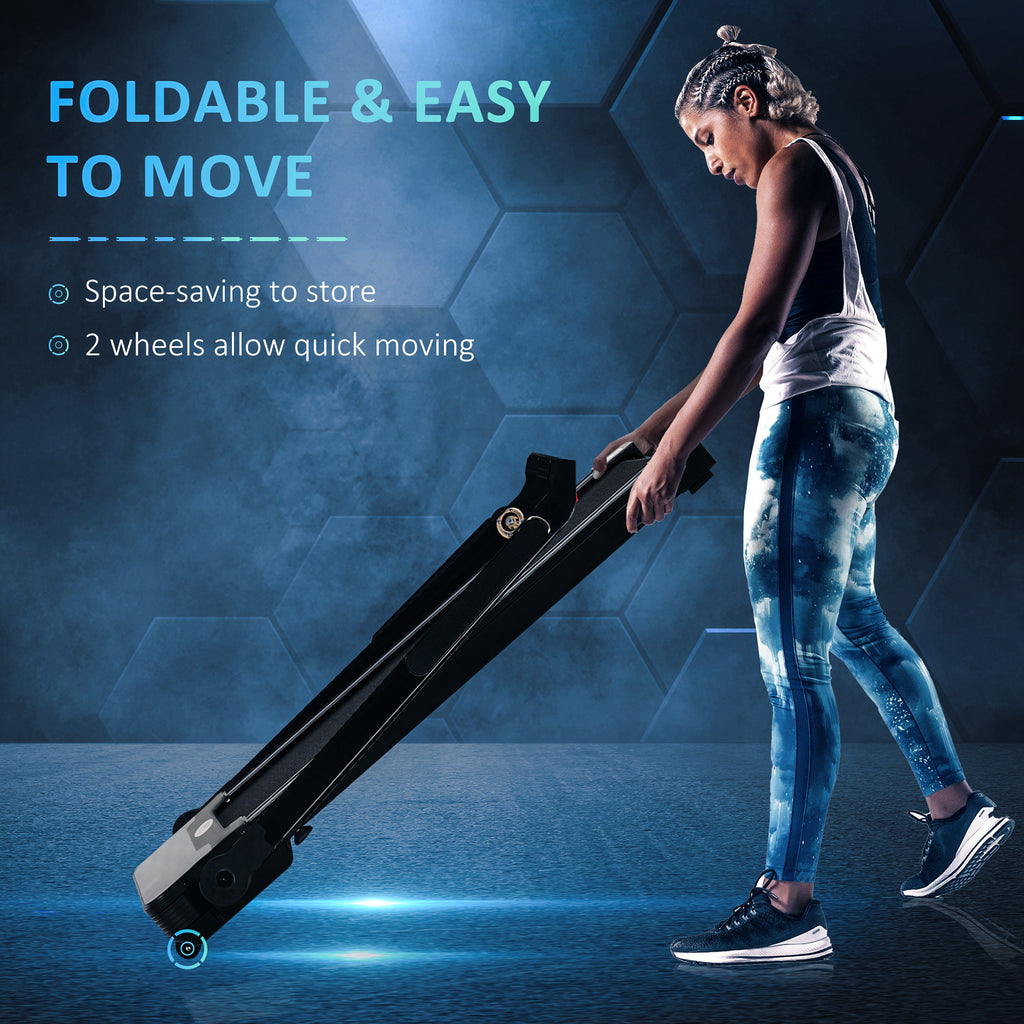 Folding Treadmill, 1.85HP Installation-Free Walking Jogging Running Machine, 12KM/H With 12 Pre-Programs And LED Display For Home Gym Office - IFY Sports