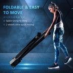 Folding Treadmill, 1.85HP Installation-Free Walking Jogging Running Machine, 12KM/H With 12 Pre-Programs And LED Display For Home Gym Office - IFY Sports