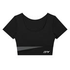 Women's Panelled Crop Yoga T-Shirt