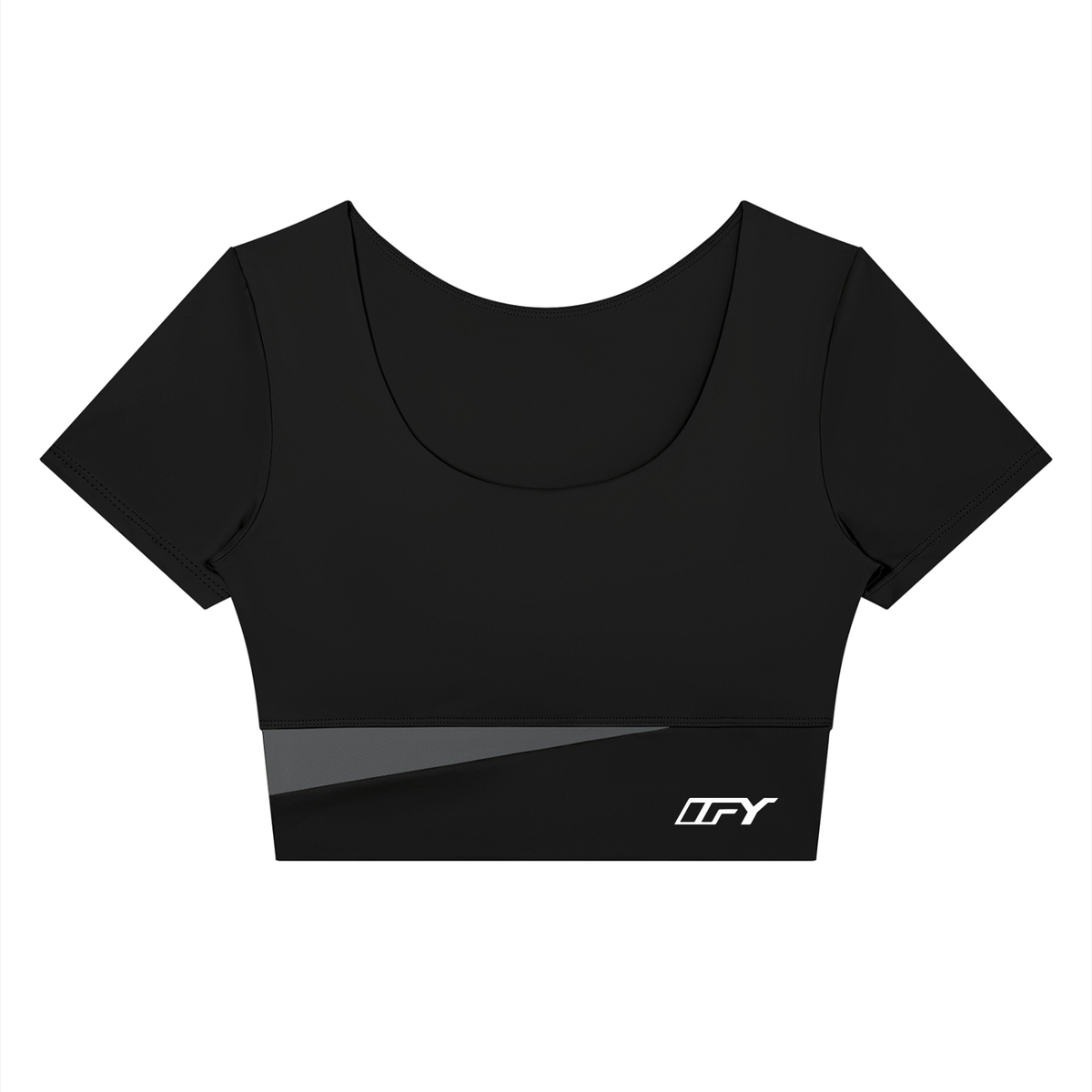 Women's Panelled Crop Yoga T-Shirt