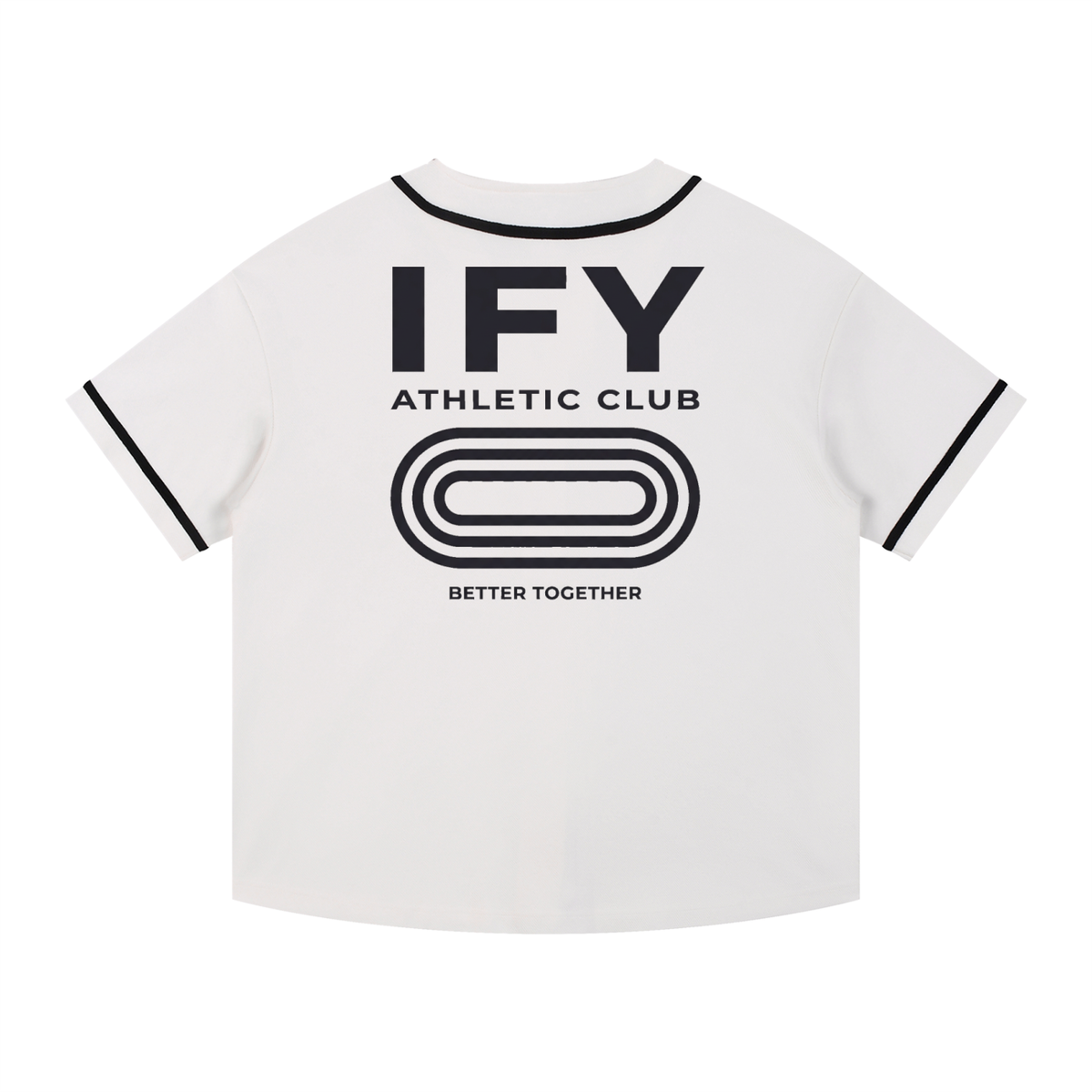 Contrast Piped Button-Up Baseball Jersey