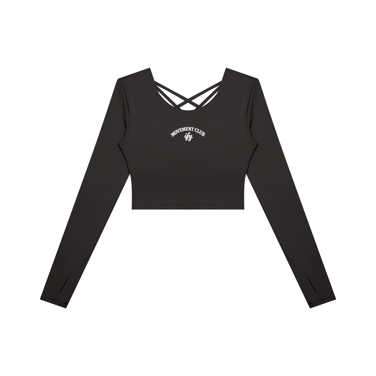 Cropped Long-Sleeve Yoga Top