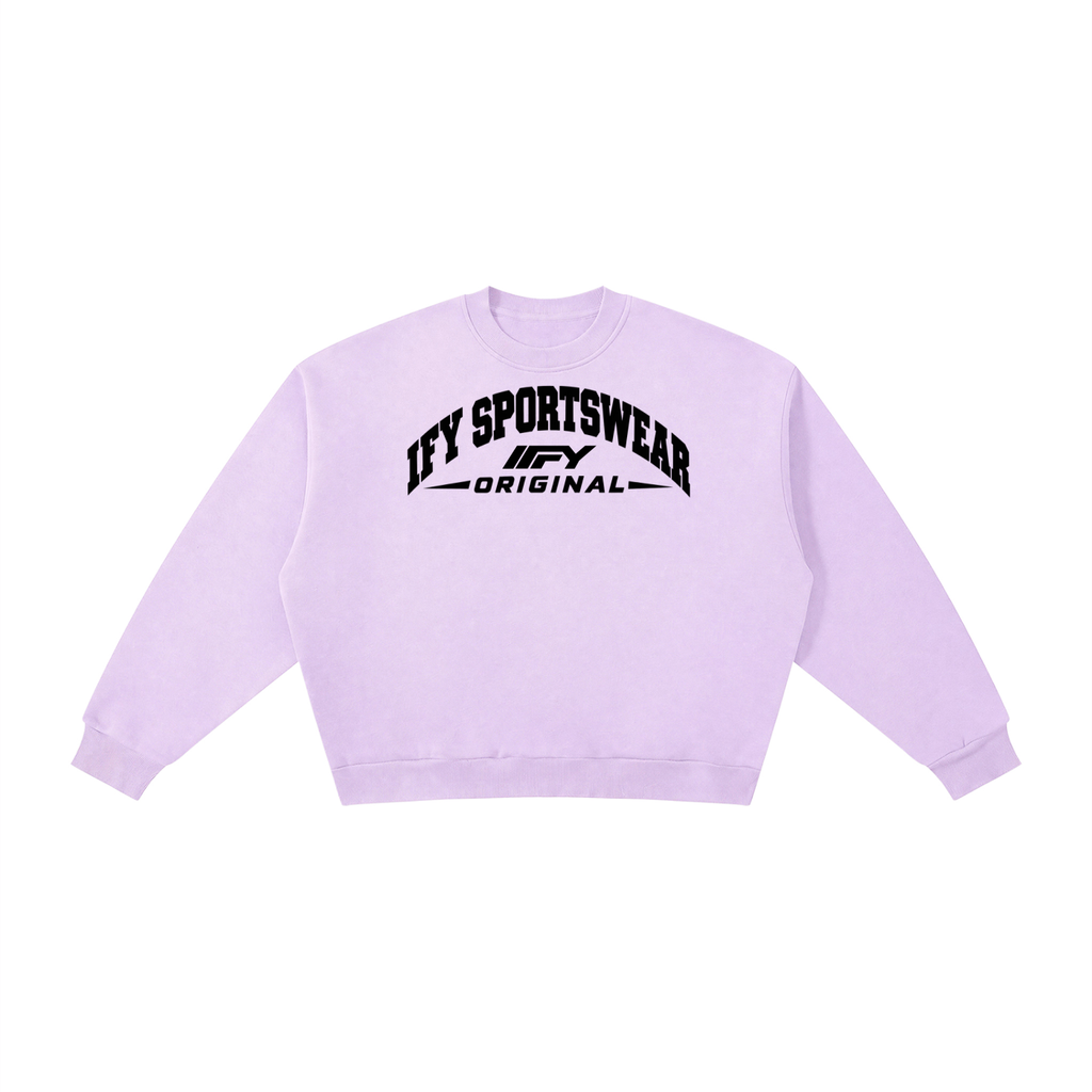Boxy Fleece Crew-Neck Sweatshirt