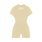 Women's Quarter-Zip Short Sleeve Romper