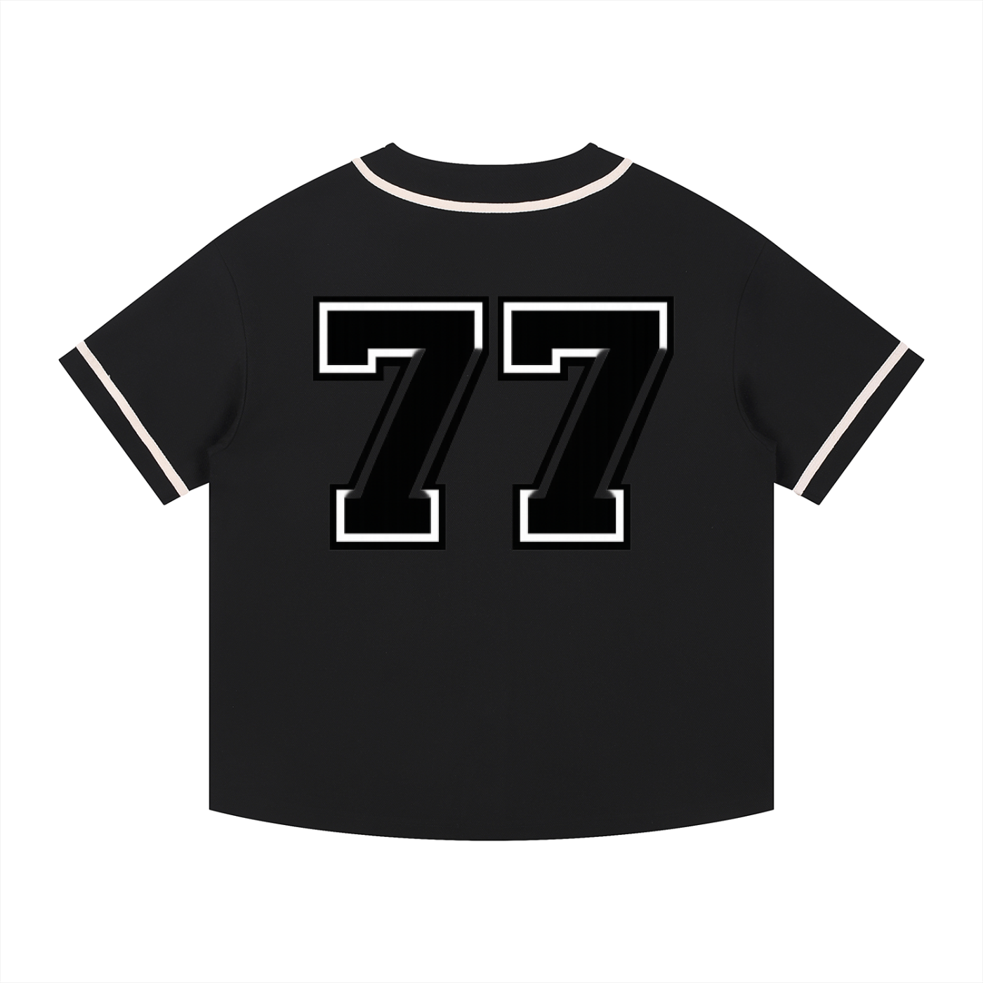 Contrast Piped Button-Up Jersey