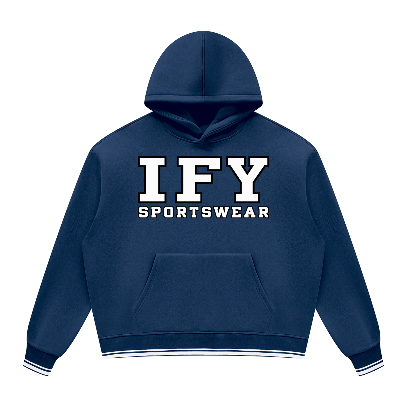 Unisex Oversized Color Block Fleece Hoodie