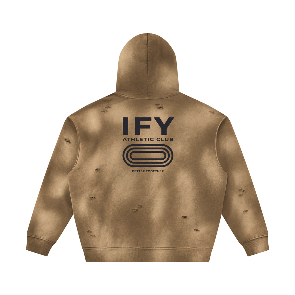 Frayed Fleece Hoodie