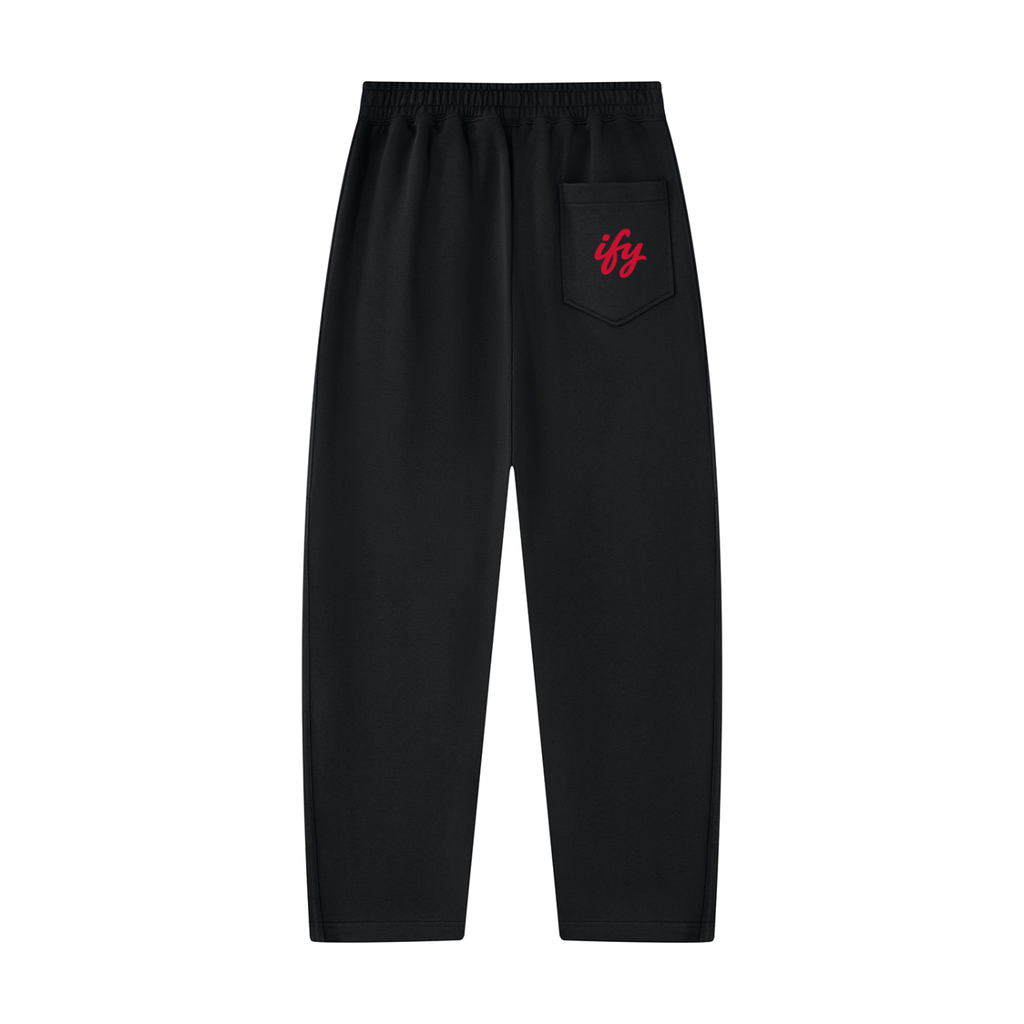 Unisex Tapered Straight Hem Sweatpants