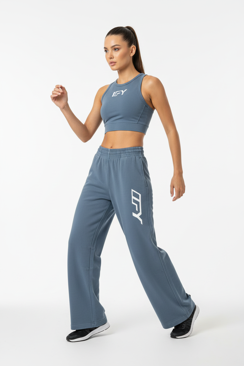 Unisex Vintage Washed Barrel Leg Sweatpants