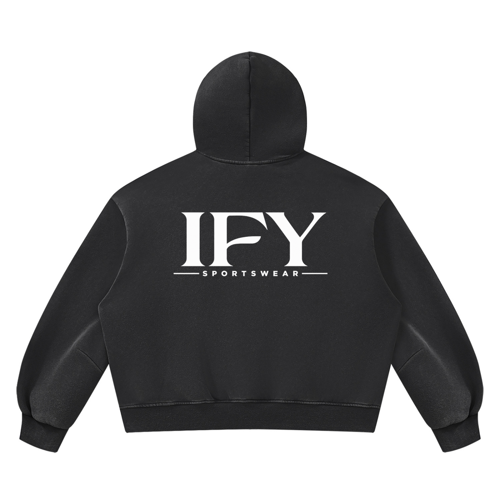 Unisex Vintage Wash Boxy Fleece Hoodie