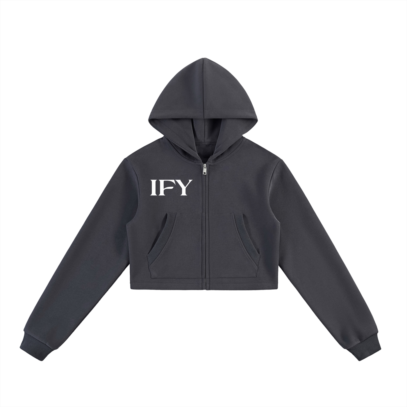 Elevate Your Everyday Style with Our Cropped Zip-Up Hoodie for Women