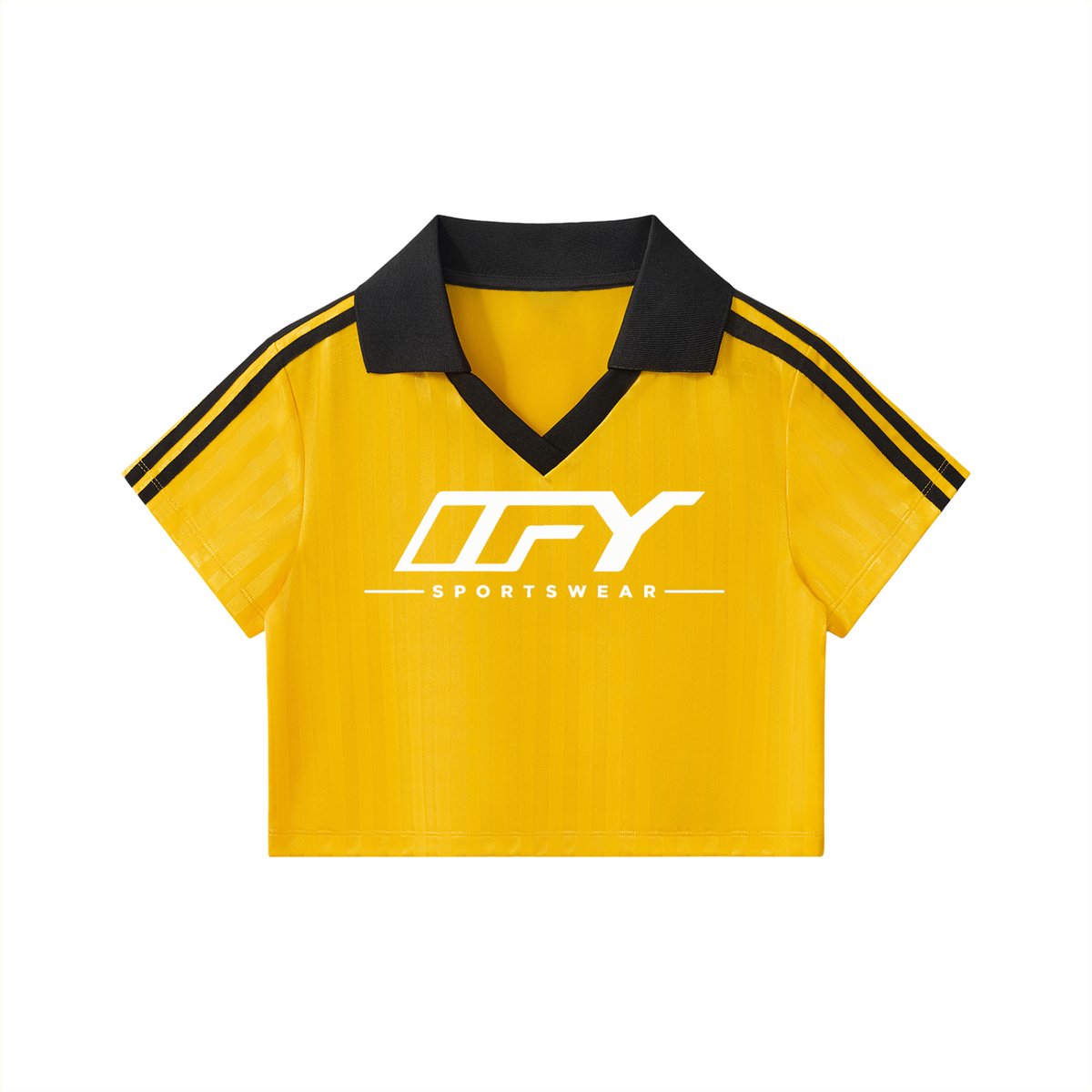 Elevate Your Style with Our Cropped Jersey with Contrast Collar
