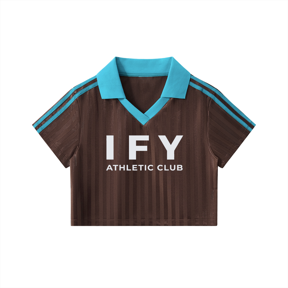 Cropped Jersey with Contrast Collar