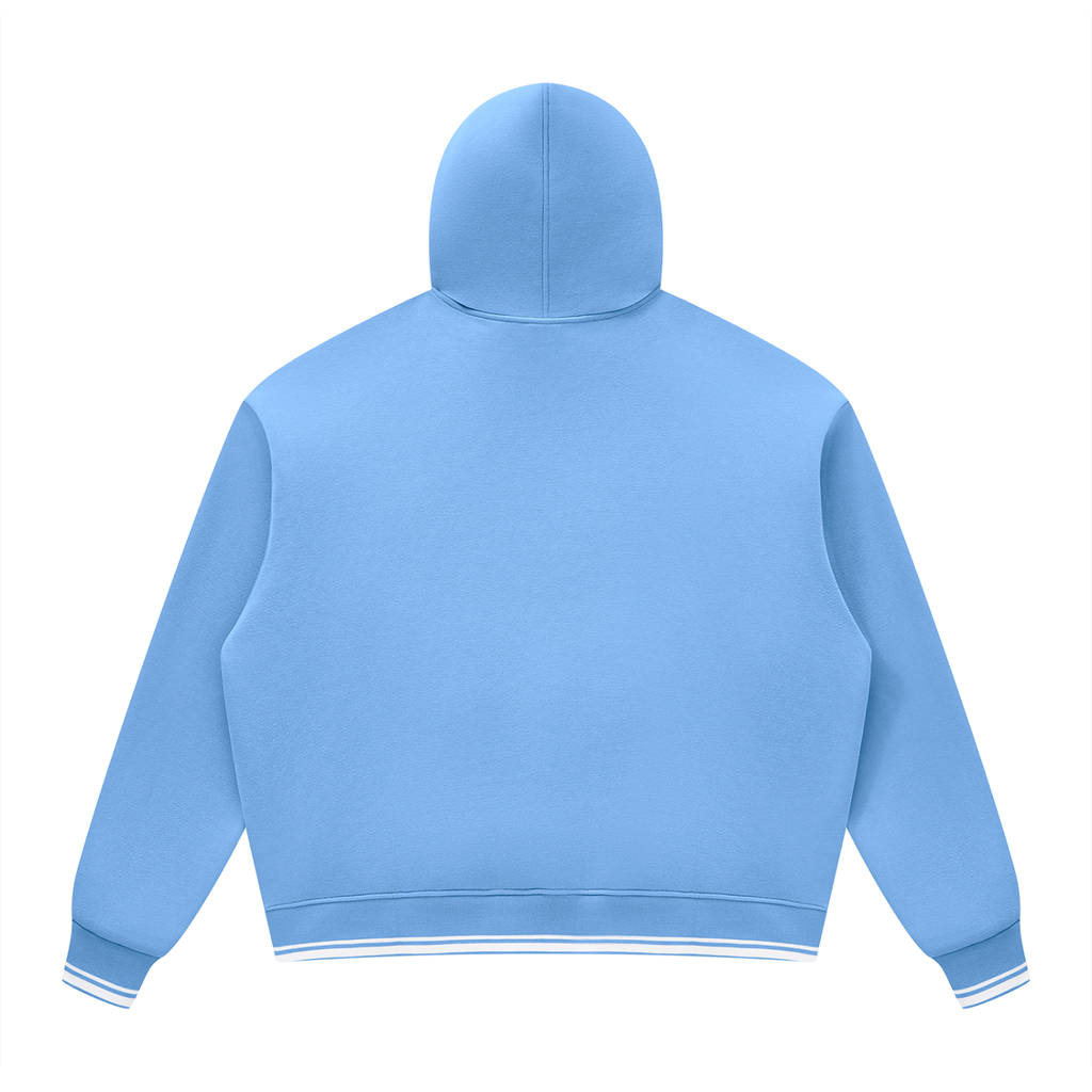 Unisex Oversized Color Block Fleece Hoodie