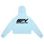 Cropped Zip Hoodie & Wide-Leg Fleece Set