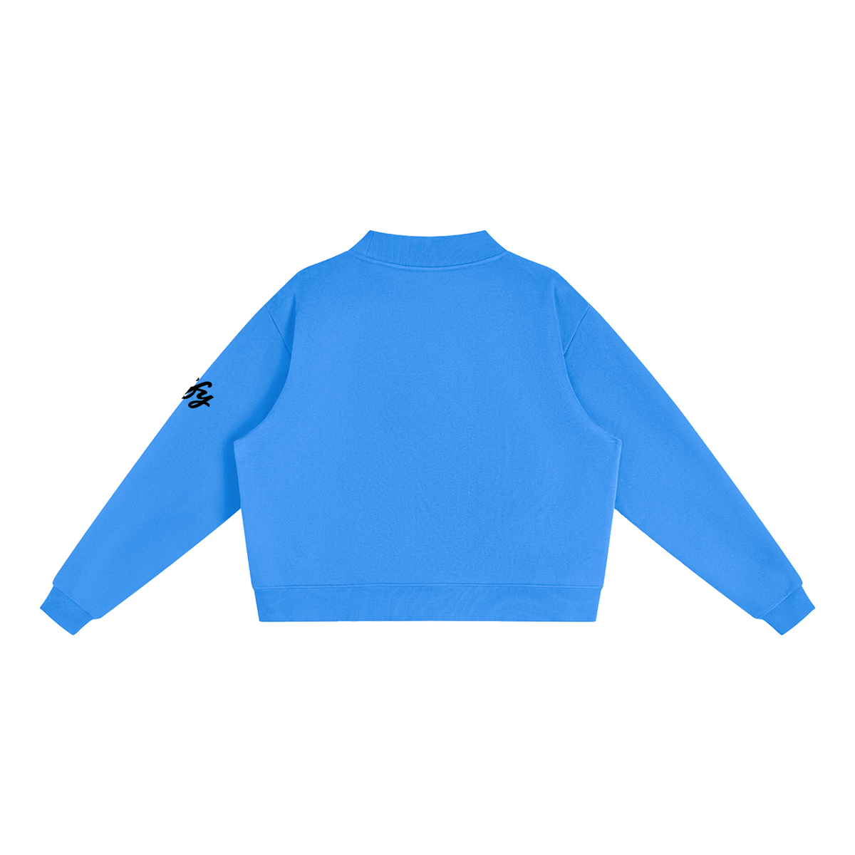 Oversized Mock-Neck Fleece Sweatshirt