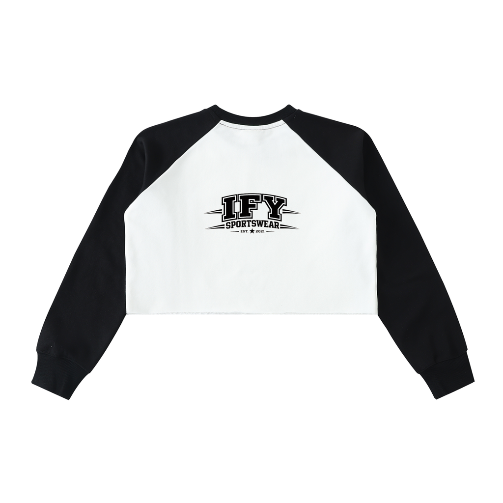 Elevate Your Style with Our Color-Block Crop Sweatshirt