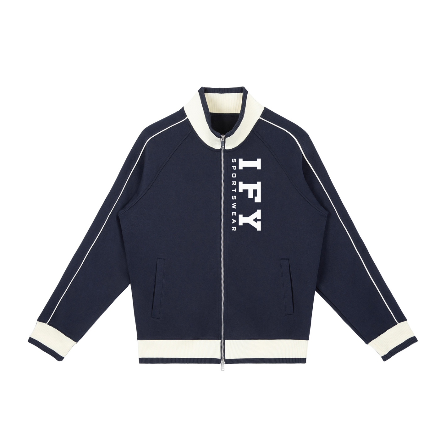 Color Block Raglan Sleeve Zip Track Jacket