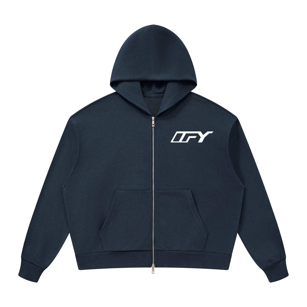 Unisex Drop Shoulder Full Zip Hoodie - Comfort Meets Style for Every Occasion