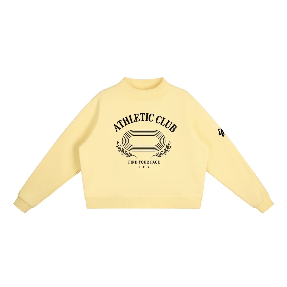 Oversized Mock-Neck Fleece Sweatshirt