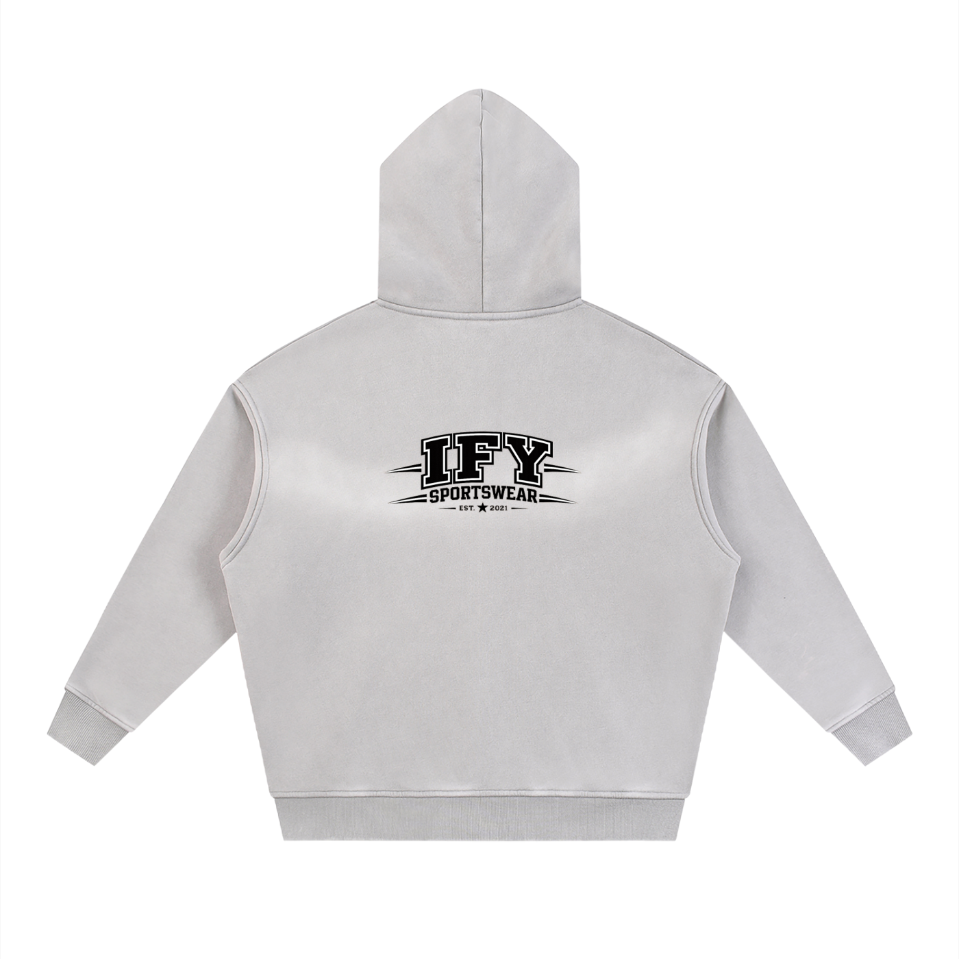 Sunfade Two-way Zipper Boxy Fleece Hoodie