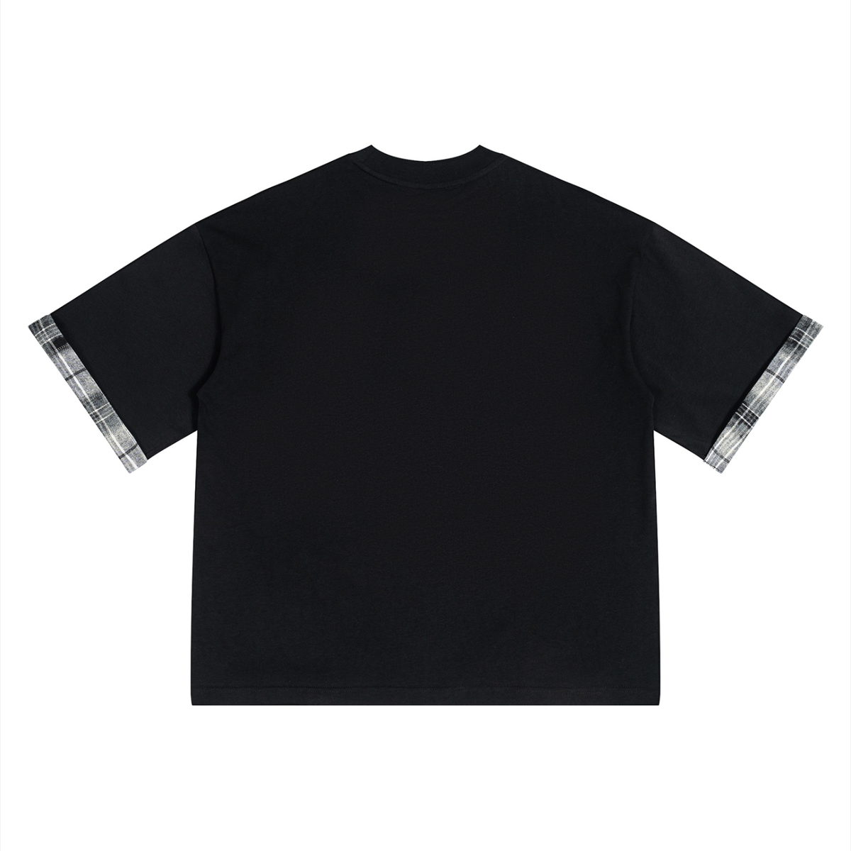 Plaid Panelled T-Shirt
