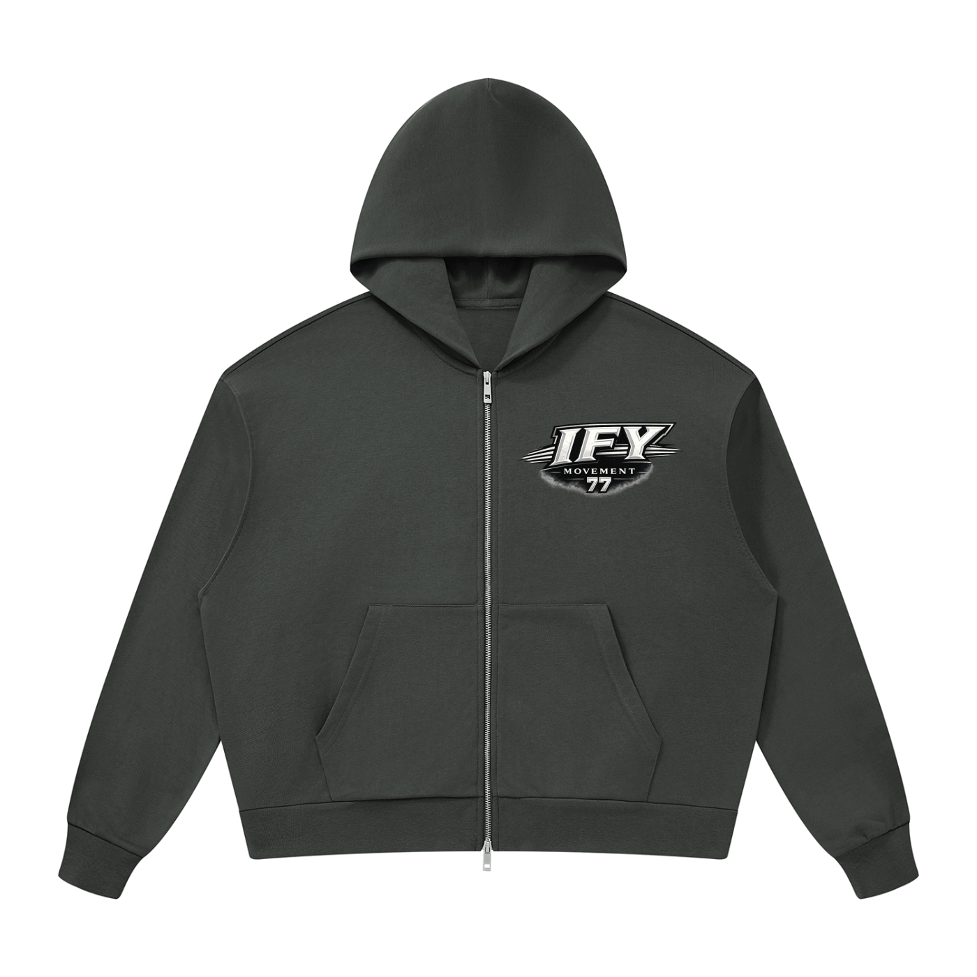 Unisex Drop Shoulder Full Zip Hoodie - Comfort Meets Style for Every Occasion