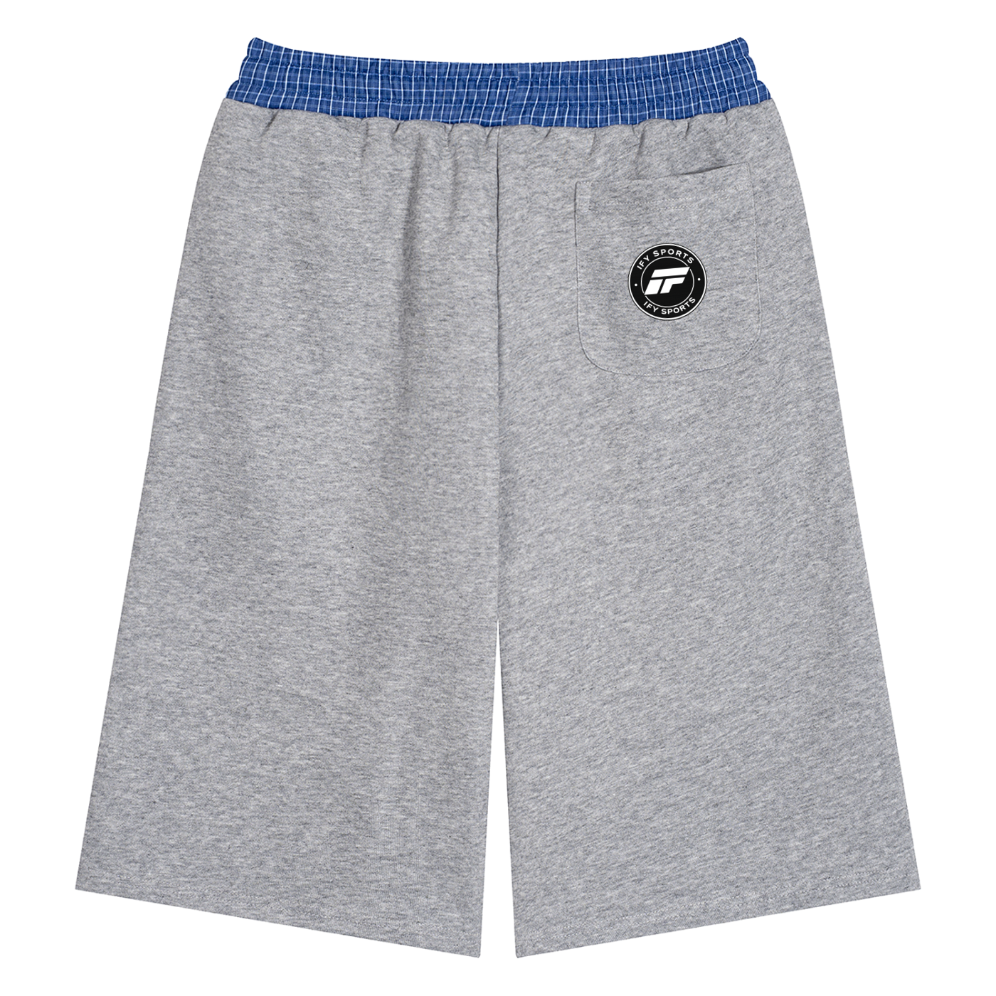 Unisex Plaid Waistband Shorts