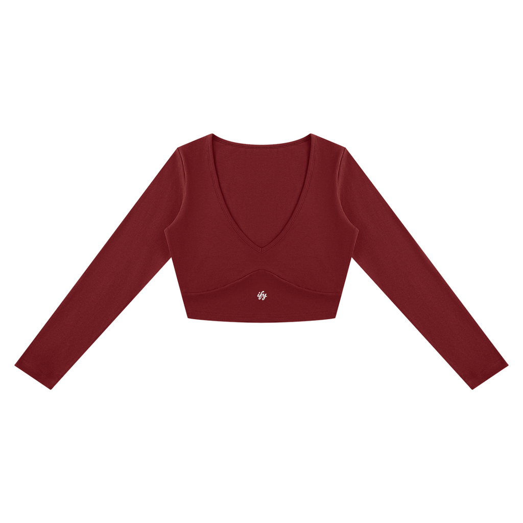 Cotton-Rich Cropped Long-Sleeve T-Shirt