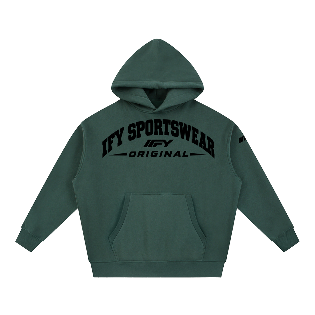 Oversized Boxy-Fit Fleece Hoodie