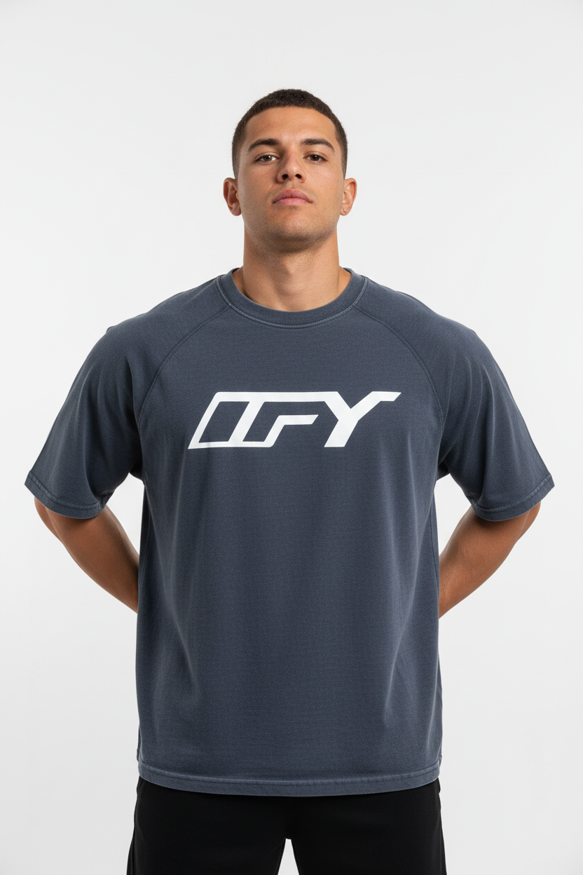 Unisex Mineral Wash Boxy Waffle T-Shirt